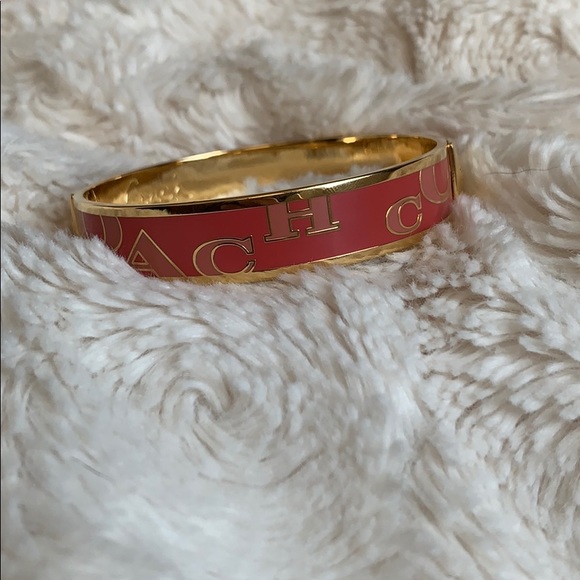 Coach Gold and Peach Bangle - Picture 4 of 6